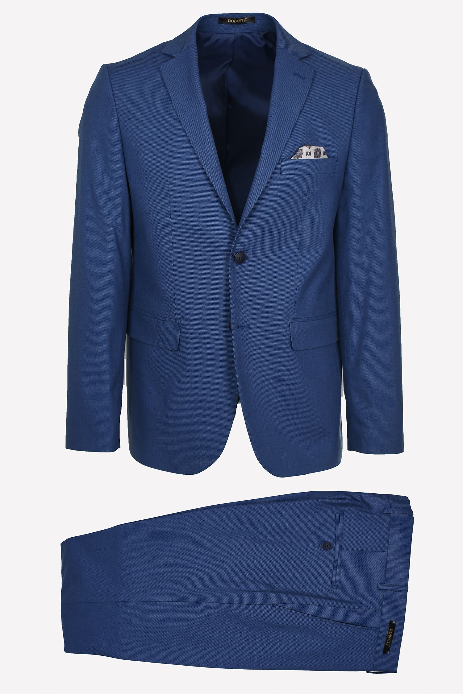 ΚΟΣΤΟΥΜΙ ΒΑΜΒΑΚΕΡΟ  ΜΠΛΕ ΑΝΟΙΚΤΟ SLIM FIT