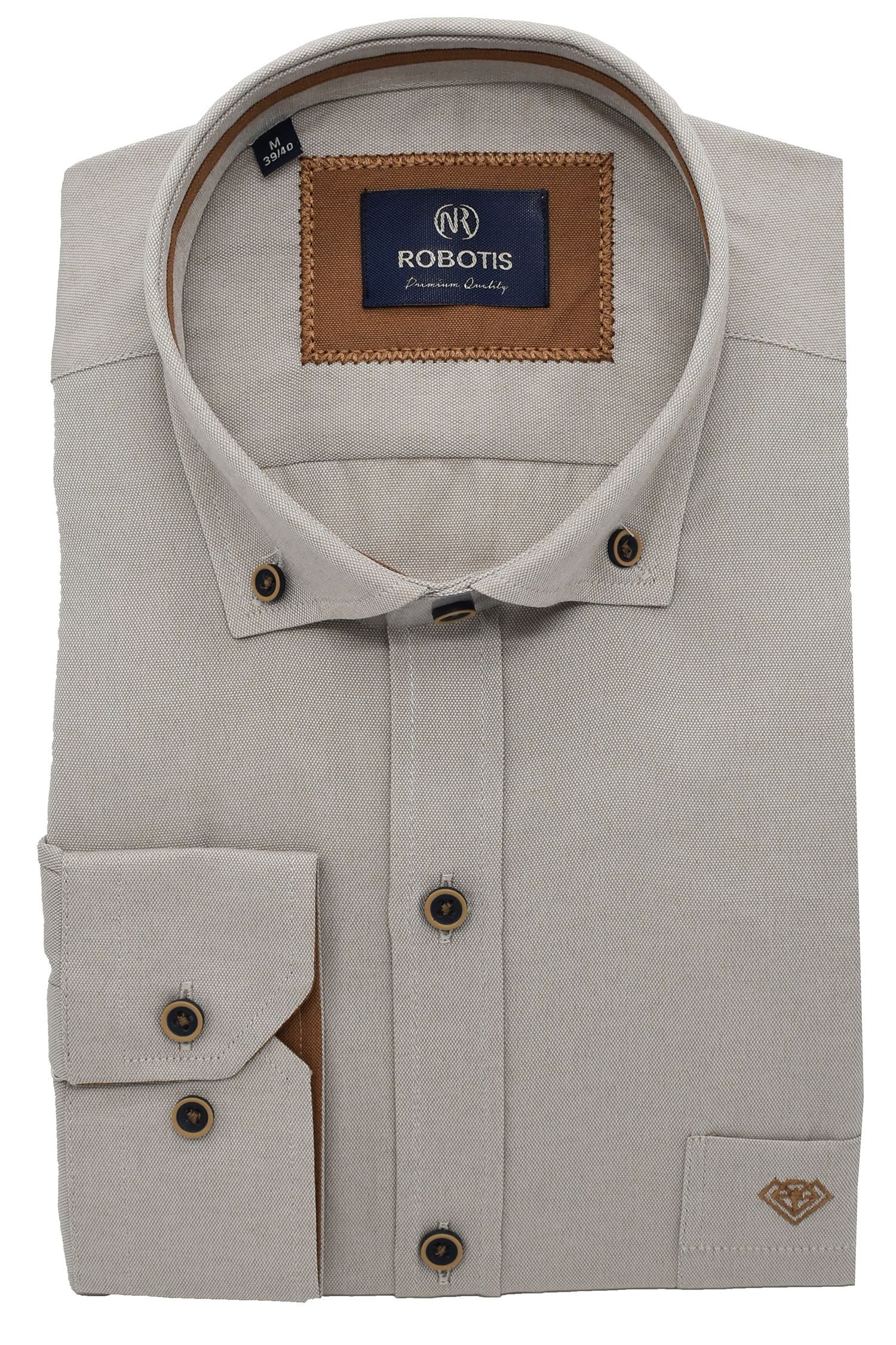 ΠΟΥΚΑΜΙΣΟ ΒΑΜΒΑΚΕΡΟ OXFORD ΜΠΕΖ