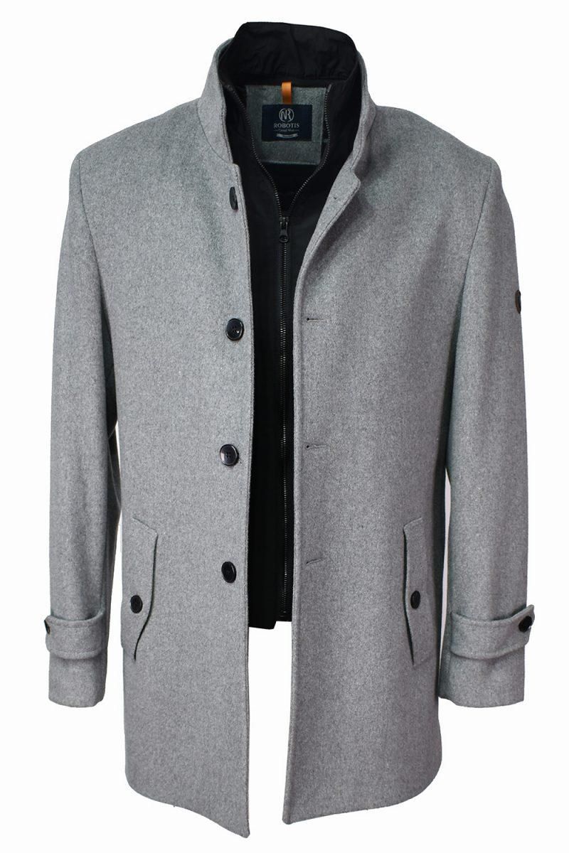 ΗΜΙΠΑΛΤΟ ΓΚΡΙ ΑΝΟΙΚΤΟ ΜΕ ΕΠΕΝΔΥΣΗ