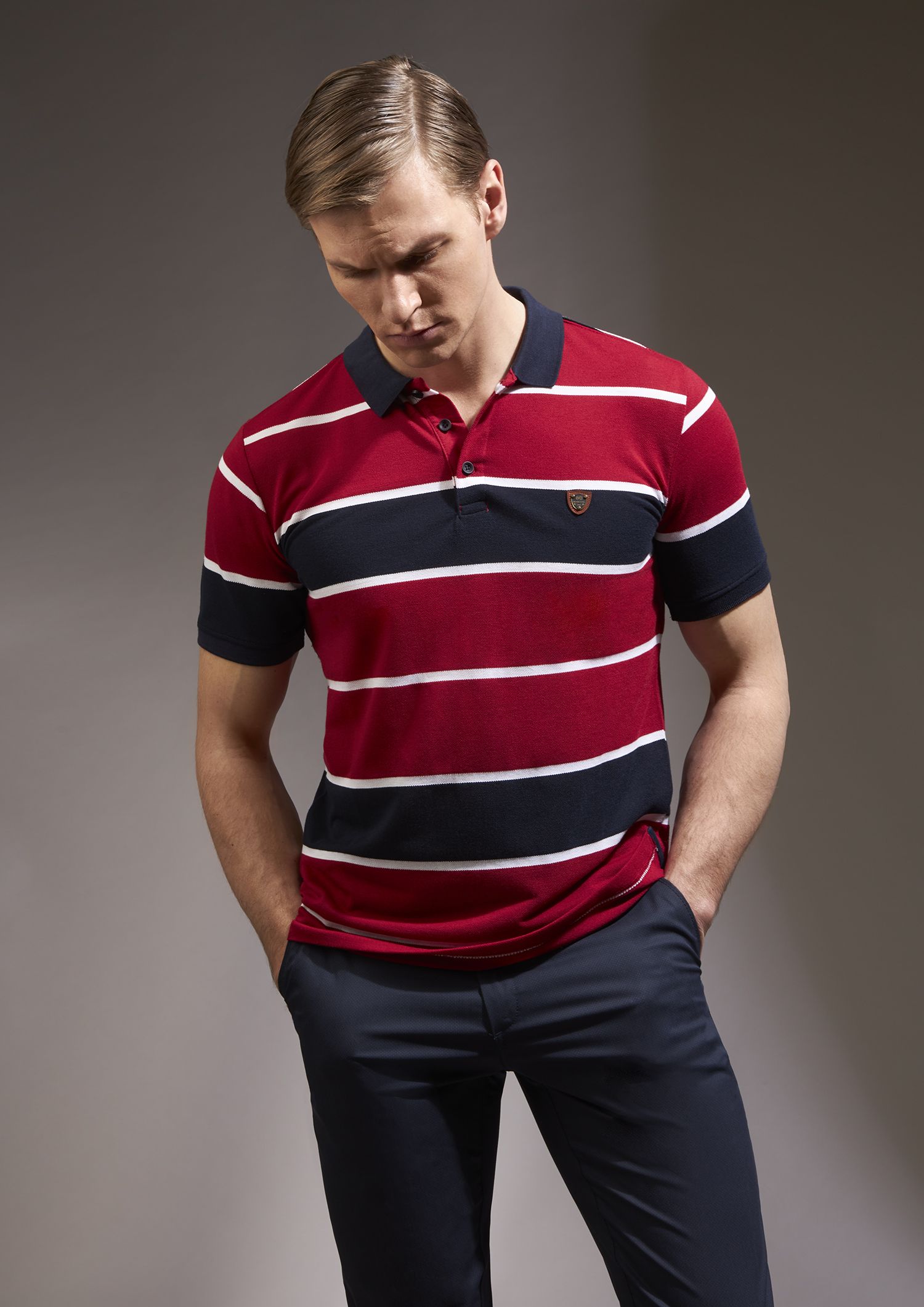 ΜΠΛΟΥΖΑ POLO ΡΙΓΑ ΚΟΚΚΙΝΟ